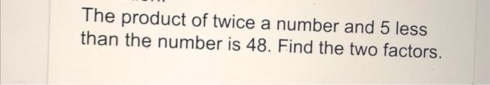 the product of 5 and twice a number