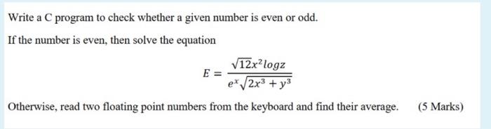 Solved Write a C program to check whether a given number is | Chegg.com