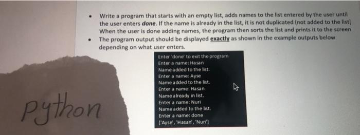 Solved . Write a program that starts with an empty list, | Chegg.com