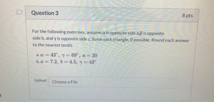 Solved Question 3 8 Pts For The Following Exercises, Assume | Chegg.com