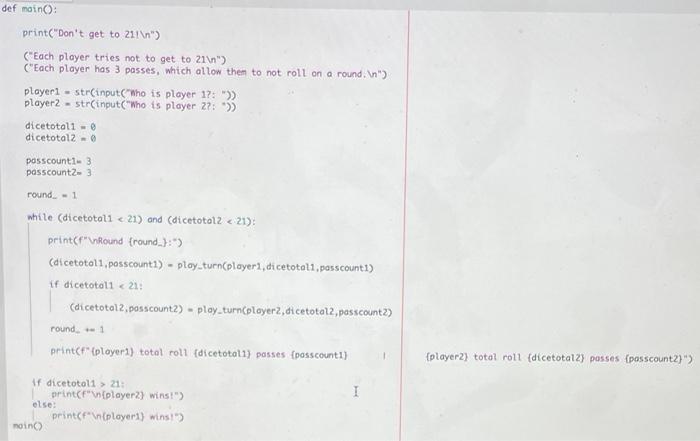 Solved game of 21 using python graphics. this was originnaly | Chegg.com