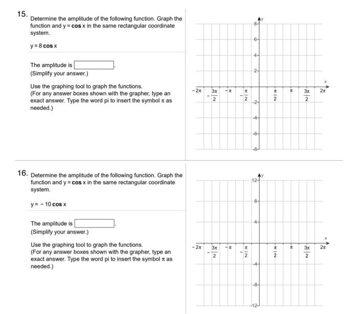 Solved 15. Determine the amplitude of the following | Chegg.com