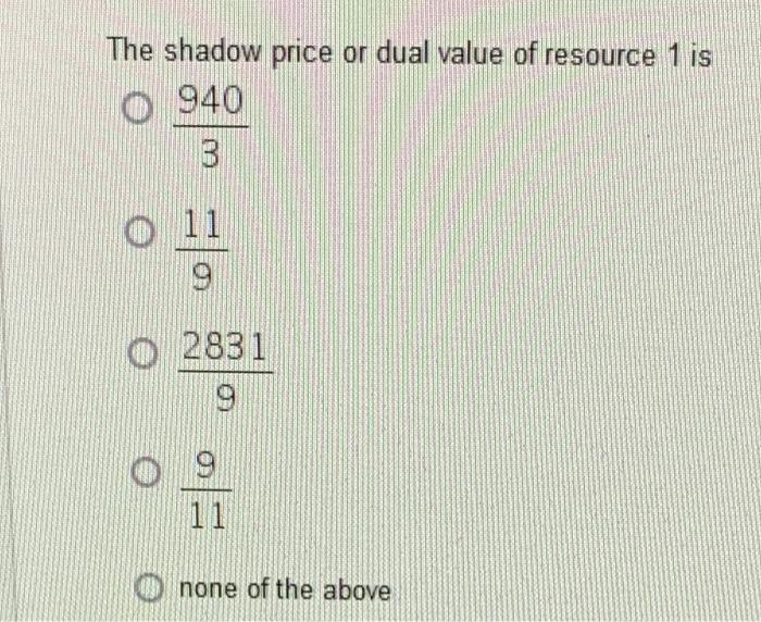 Solved If more units of resource 1 are available at a | Chegg.com