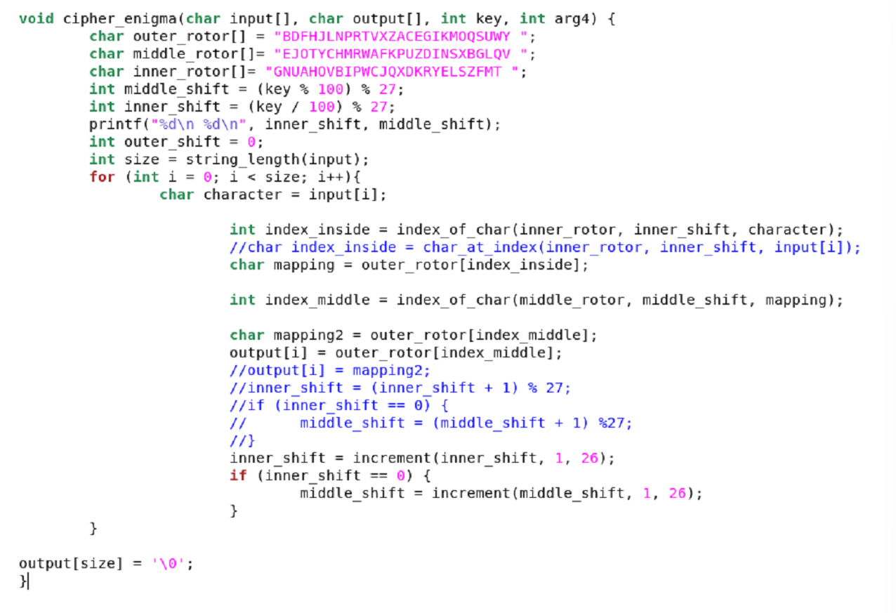 Solved whats wrong with my code its printing CMAPAHNNEYGSMQU | Chegg.com