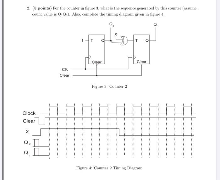 Solved 2. (5 points) For the counter in figure 3, what is | Chegg.com