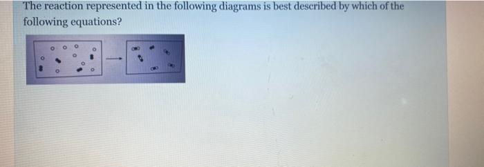 Solved The reaction represented in the following diagrams is | Chegg.com
