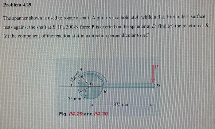 Solved The spanner shown is used to rotate a shaft. A pin | Chegg.com