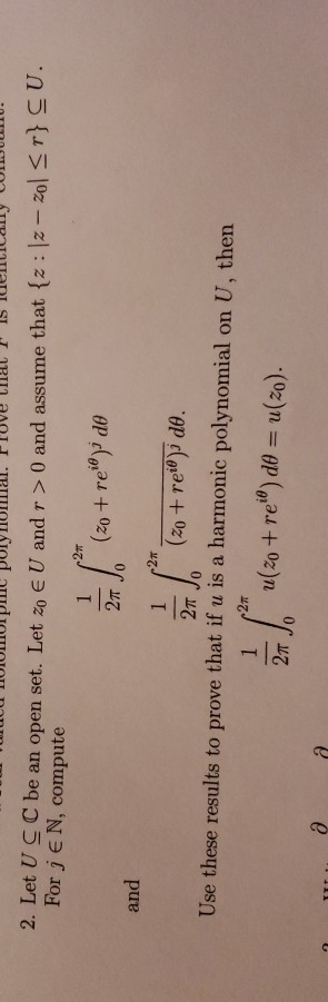 Solved 22.89 - 27 1 2. Let U C C be an open set. Let zo EU | Chegg.com