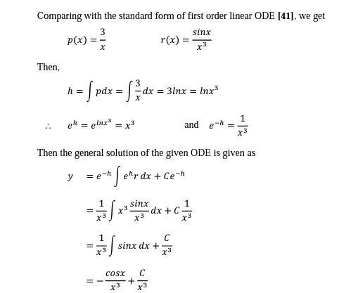 Solved Comparing with the standard form of first order | Chegg.com