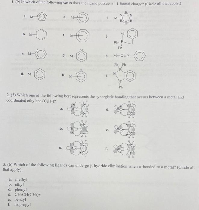 Solved 1. 9 In which of the following cases does the Chegg