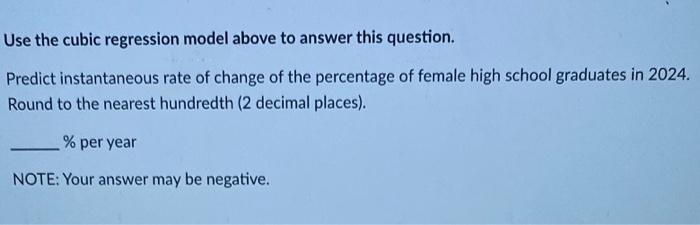 Solved The percentage of female high school graduates who | Chegg.com