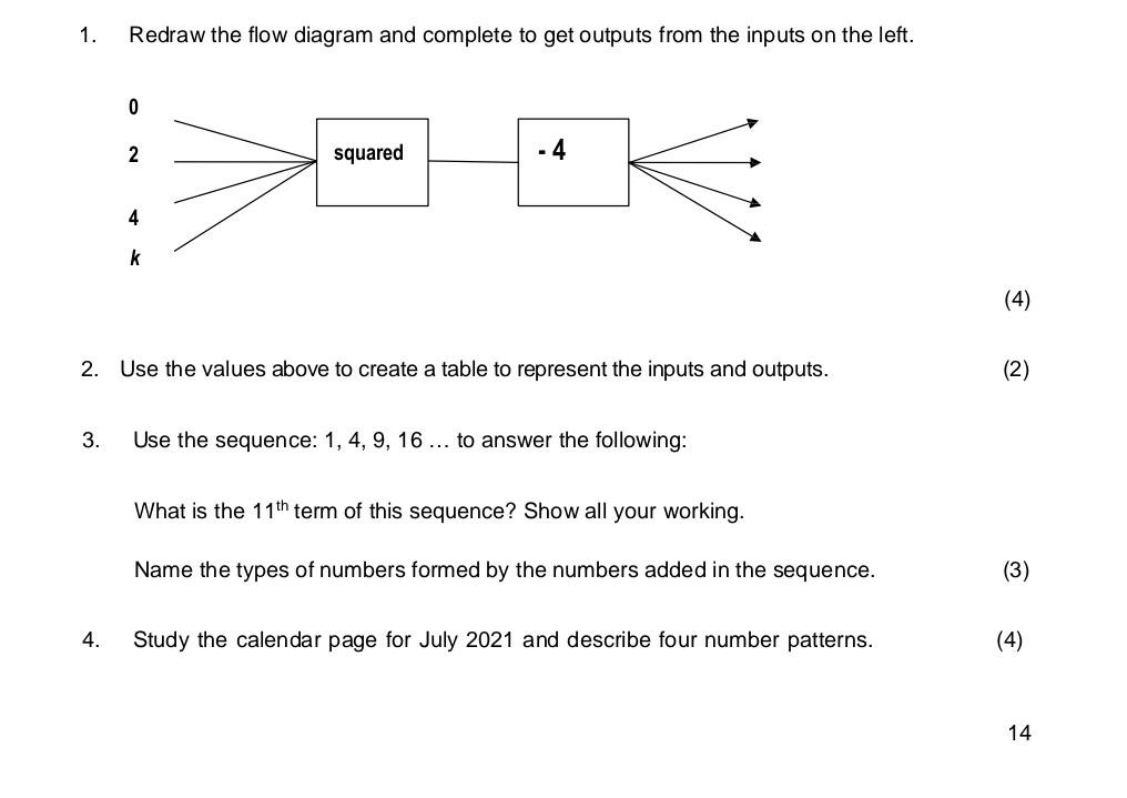 Solved 1. 3. Redraw the flow diagram and complete to get | Chegg.com