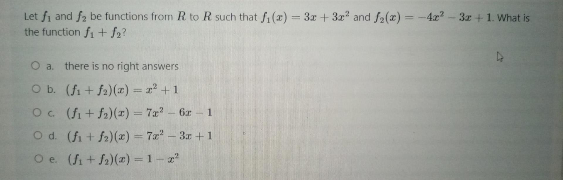 Solved Let F1 And F2 Be Functions From R To R Such That