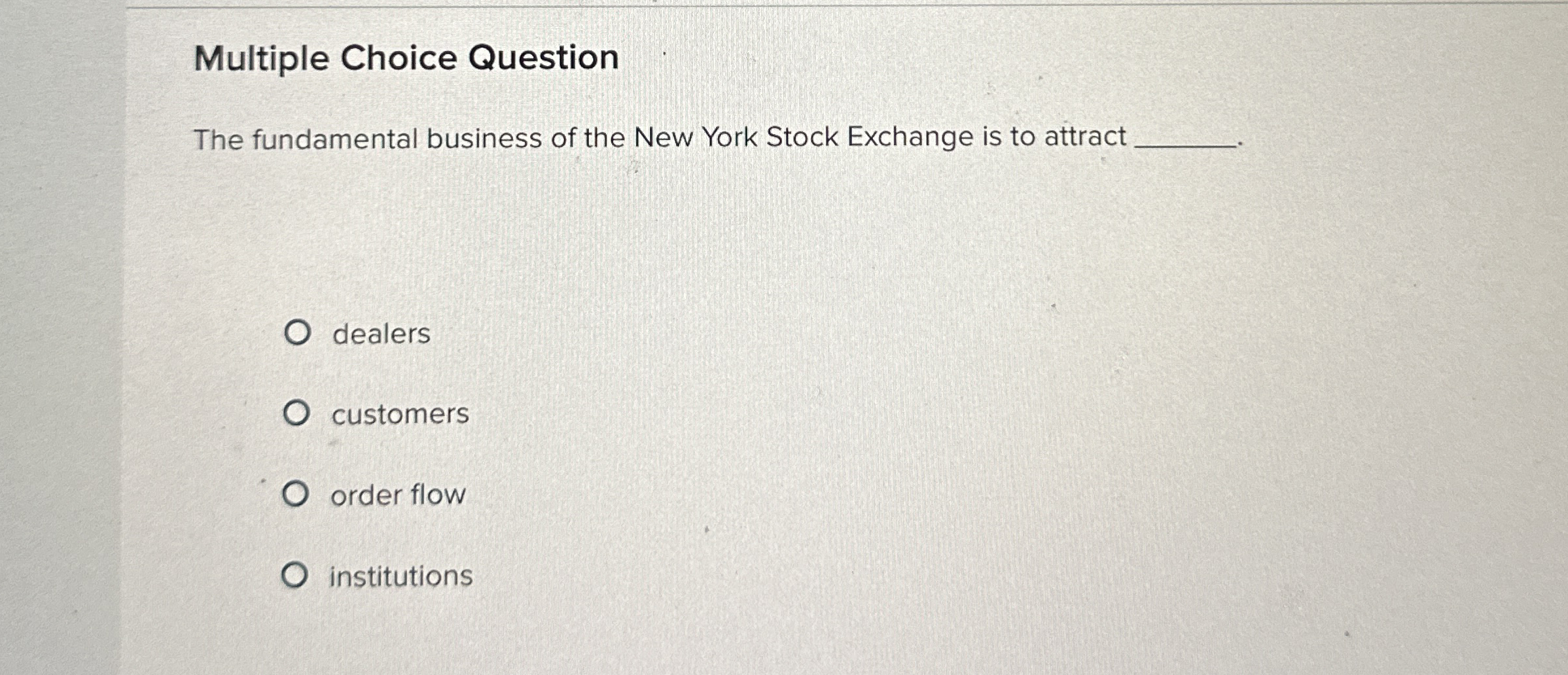 Solved Multiple Choice QuestionThe fundamental business of | Chegg.com