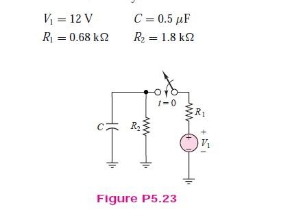 Solved 5.12 Determine the initial and final conditions for | Chegg.com