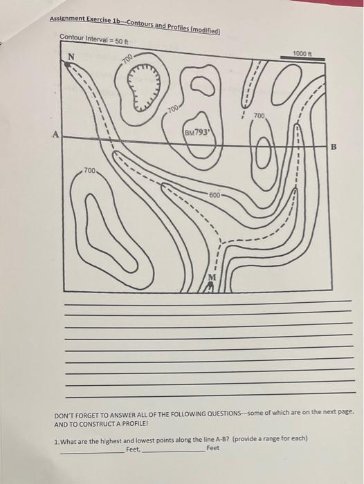 Solved Practice Exercise la Contours and Profiles modified) | Chegg.com