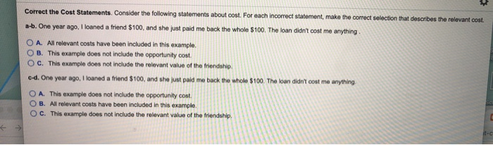 Which Statement About The Cost Of Loans Is Correct