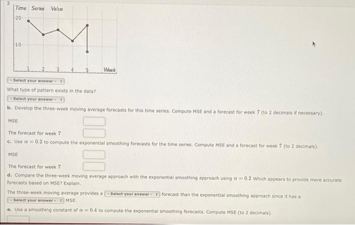 Solved Consider the following time series data. Week 1 1 N | Chegg.com