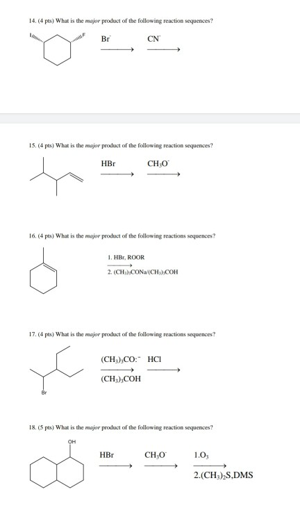 Solved Provide the structure of the major organic product | Chegg.com