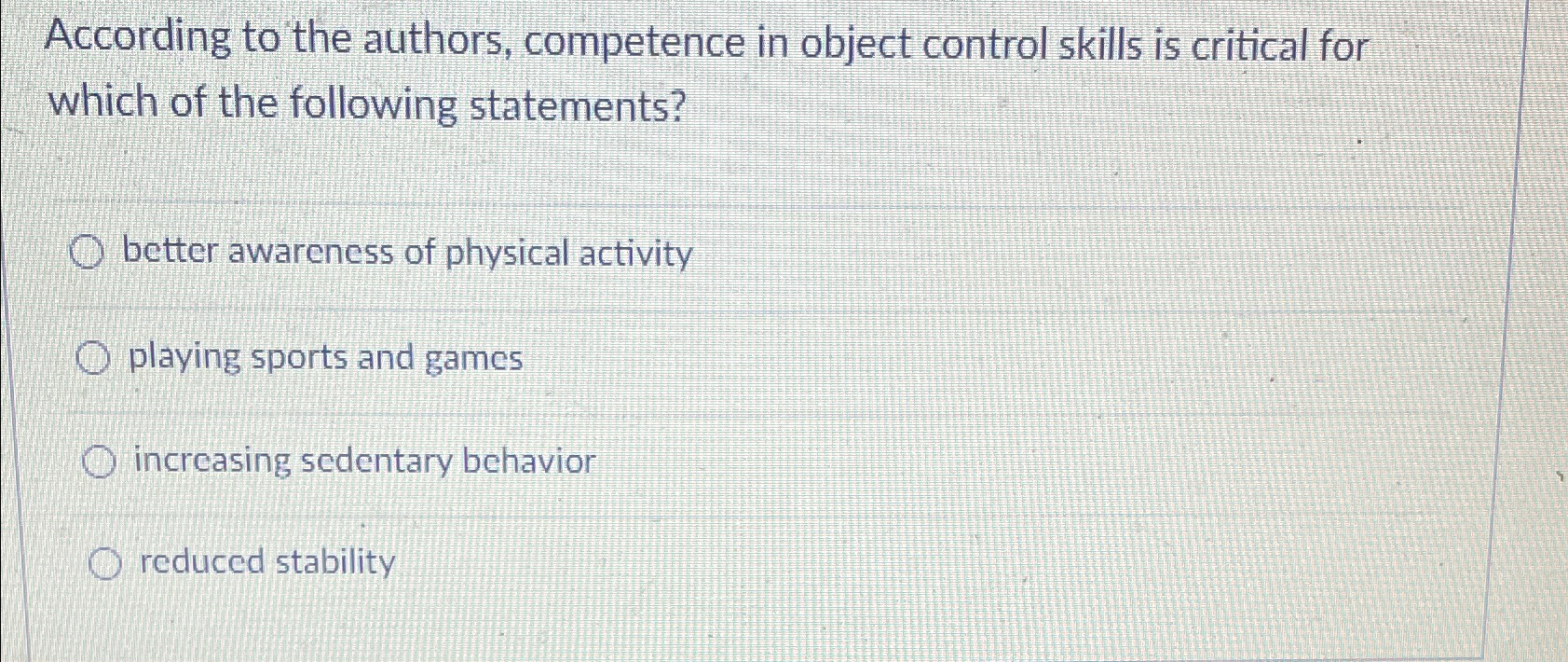 Solved According to the authors, competence in object | Chegg.com
