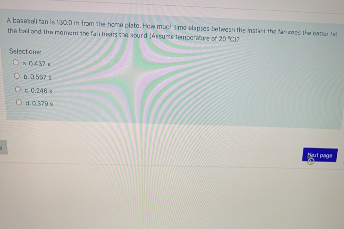 Solved A Baseball Fan Is 130 0 M From The Home Plate How Chegg