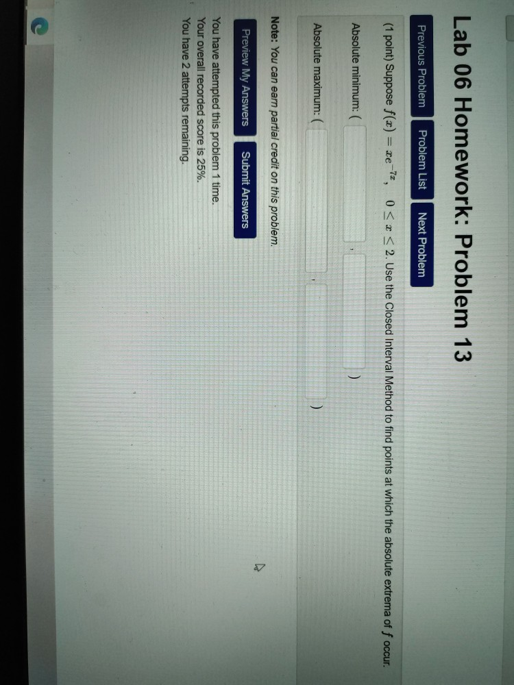 Solved Lab 06 Homework: Problem 13 Previous Problem Problem | Chegg.com