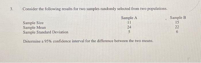 Solved Consider The Following Results For Two Samples | Chegg.com