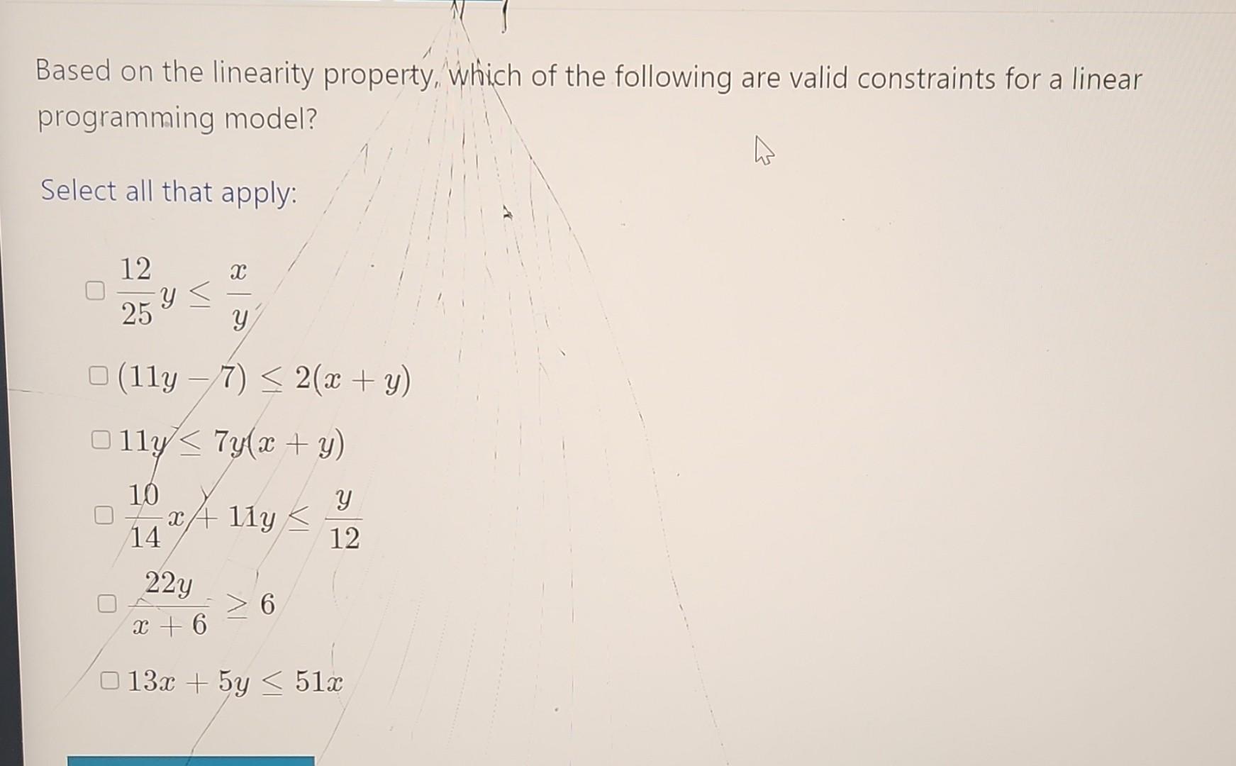 Solved Based on the linearity property, which of the | Chegg.com