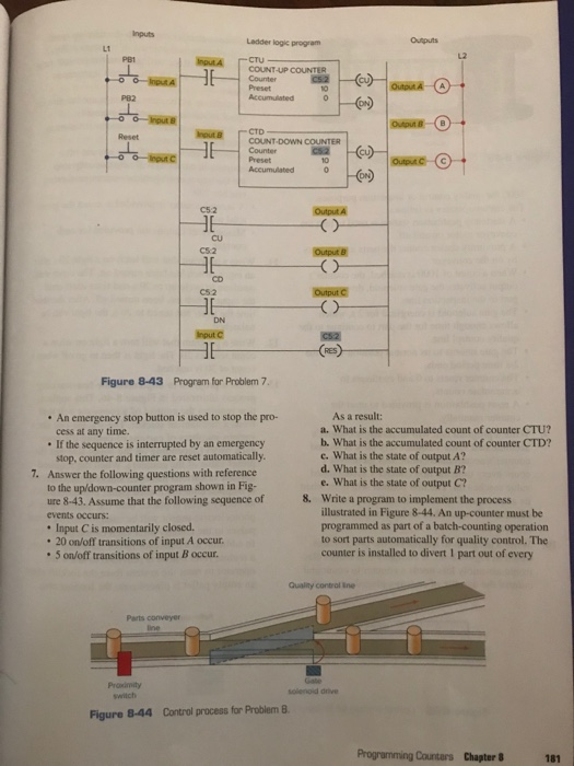 Solved Ladder logic program COUNTUP COUNTER Preset Accue a