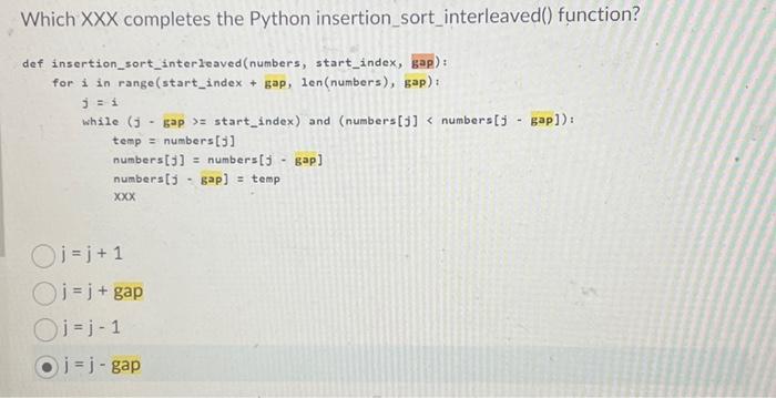 Solved Which XXX Completes The Python Chegg Com