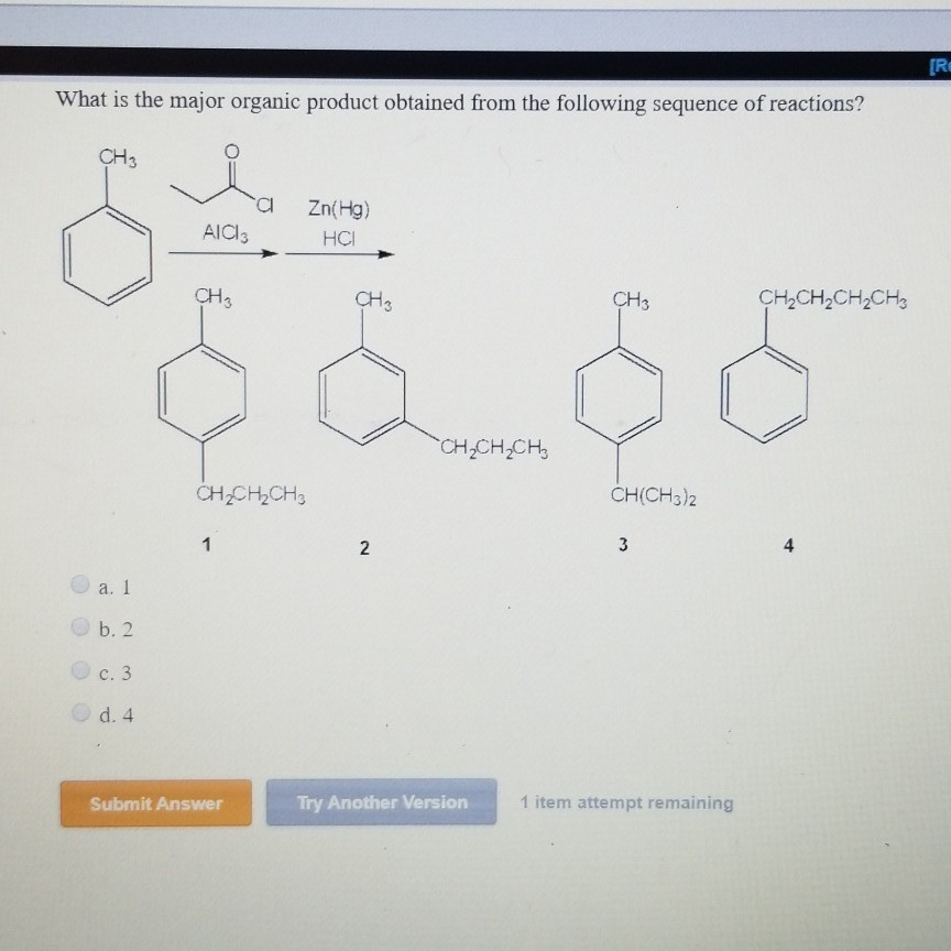 What Is The Major Organic Product For The Following Reaction Solved What is the major organic product obtained from the | Chegg.com