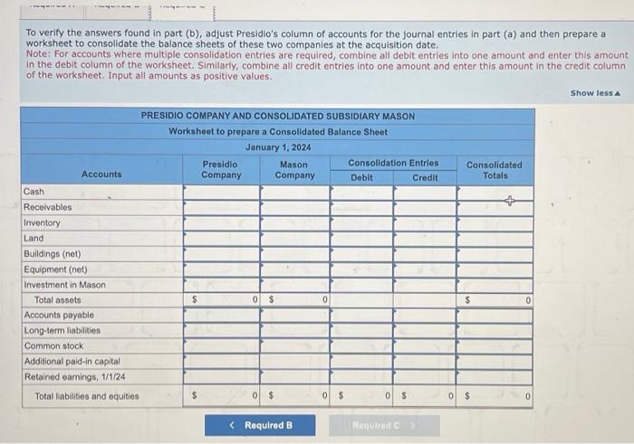 Solved Repare Presidio's Journal Entries To Record Its | Chegg.com