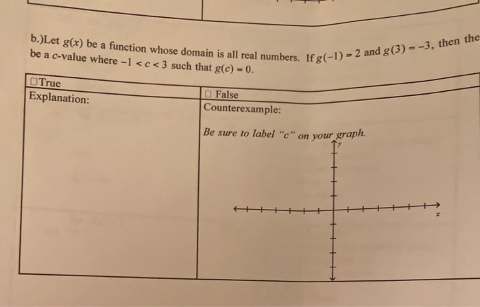 Solved b.)Let g(x) be a function whose domain is all real | Chegg.com