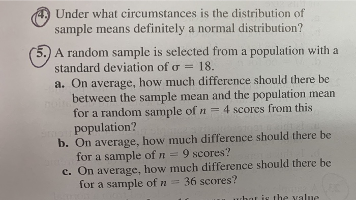 under what circumstances is distribution of sample means normal