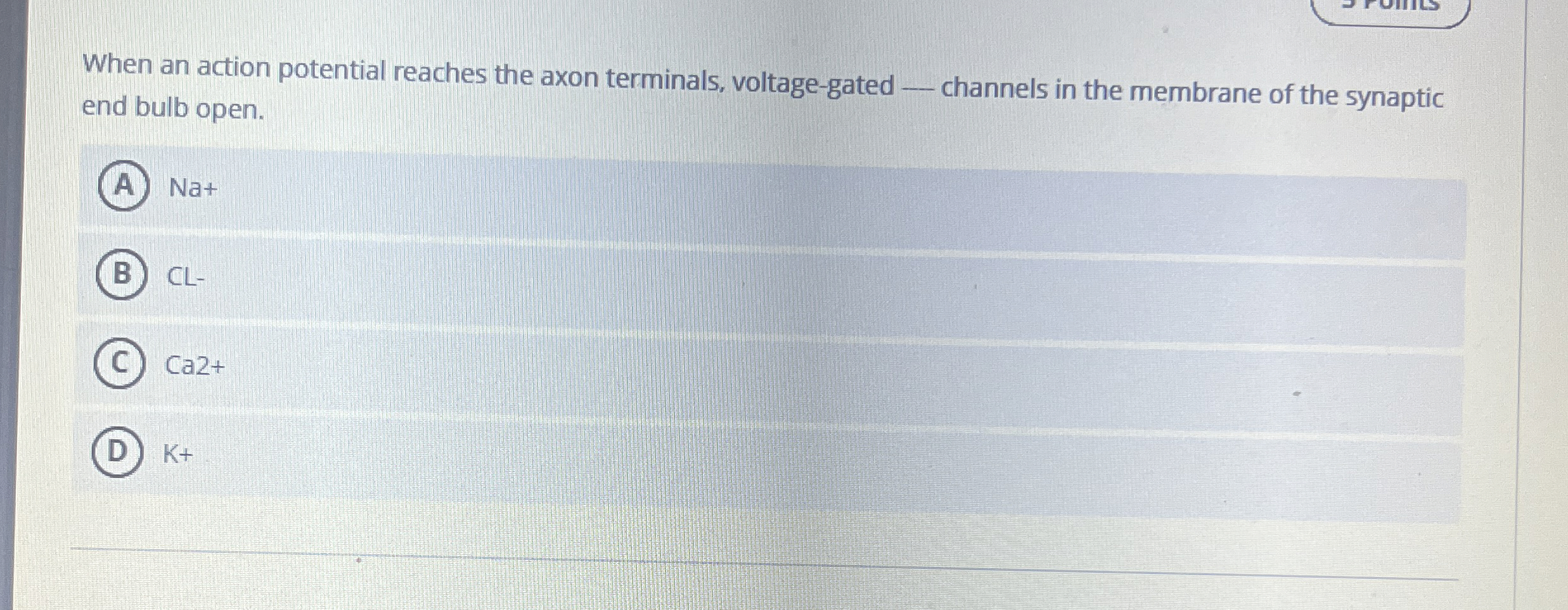 When an action potential reaches the axon terminals, | Chegg.com