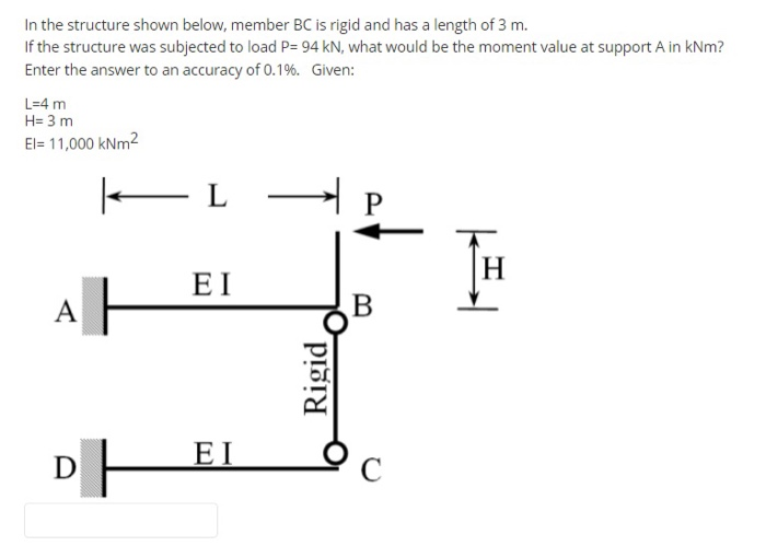 Solved In The Structure Shown Below, Member BC Is Rigid And | Chegg.com