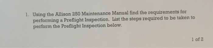 ALLISON 250 MAINTENANCE MANUAL visual data 5
