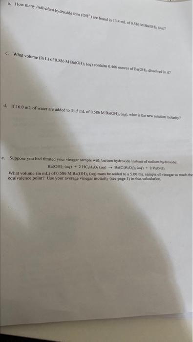 Solved Experimental Data Write the balanced equation for the | Chegg.com
