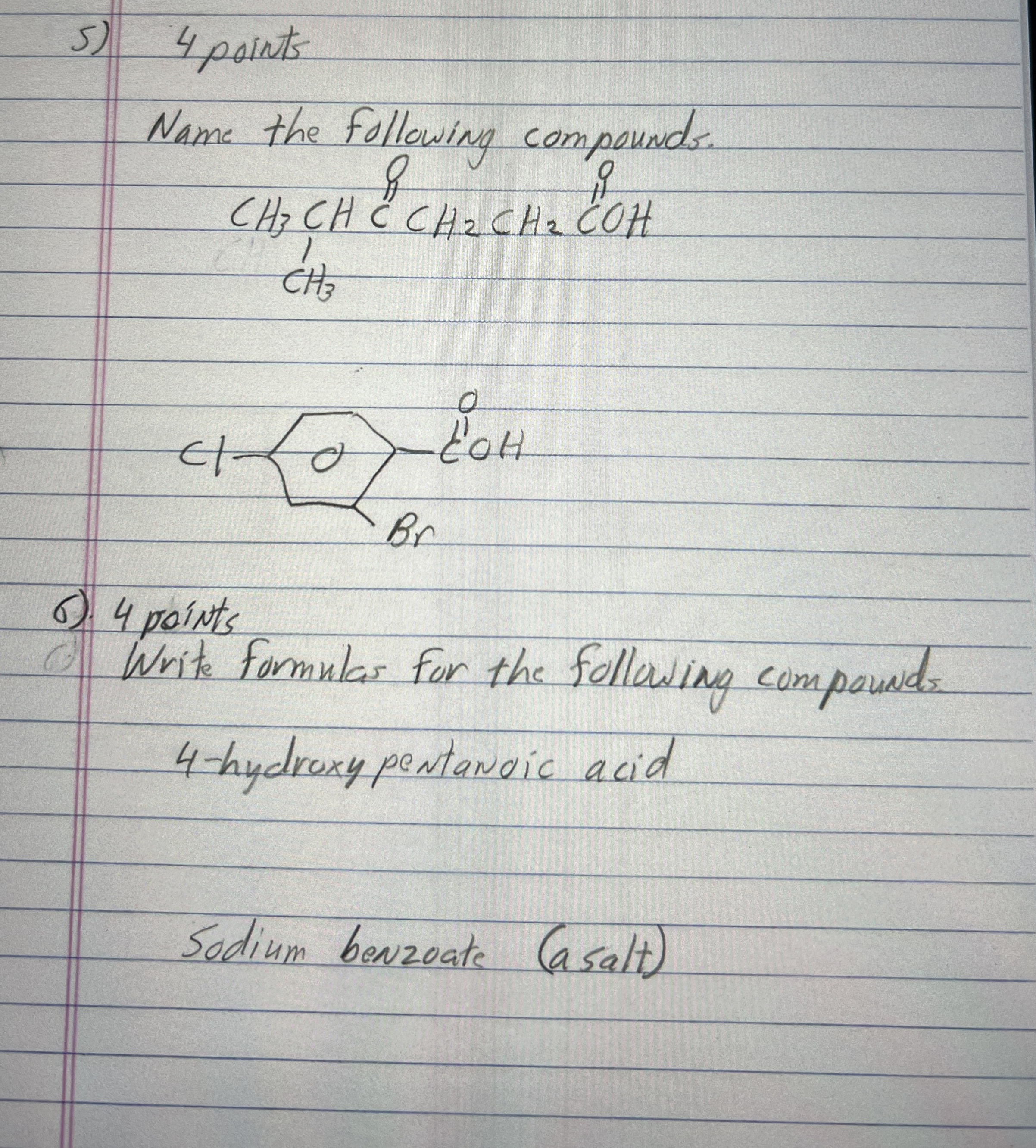 Solved 4 ﻿pointsName the following | Chegg.com