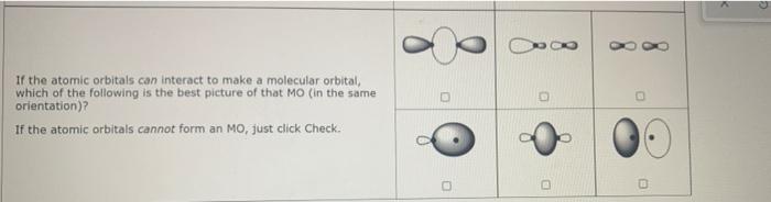 Solved The picture below shows two atomic orbitals on two | Chegg.com