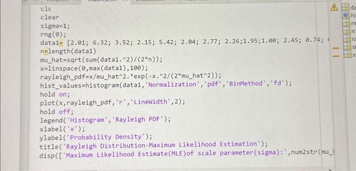 Solved this is code in matlab for maximum liklehood | Chegg.com