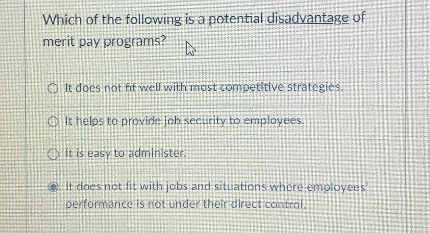 Solved Which of the following is a potential disadvantage of | Chegg.com