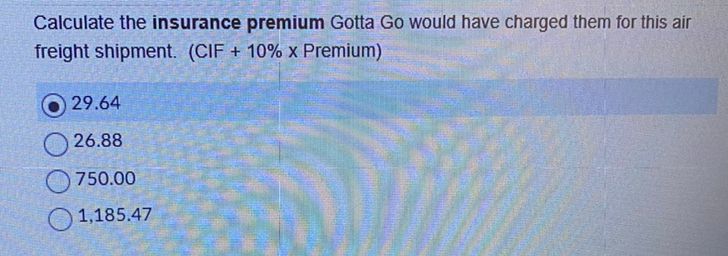 Solved Calculate the insurance premium Gotta Go would have | Chegg.com