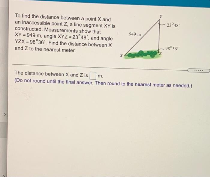 Solved 23048 To find the distance between a point X and an | Chegg.com