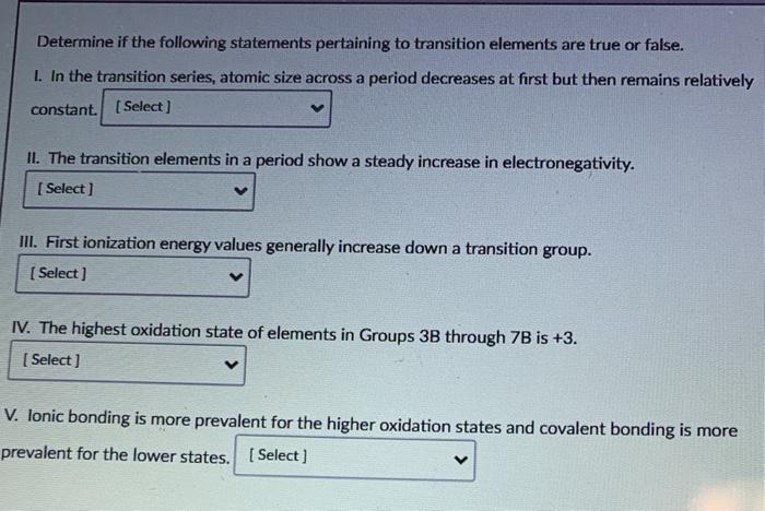 Solved Determine If The Following Statements Pertaining To | Chegg.com