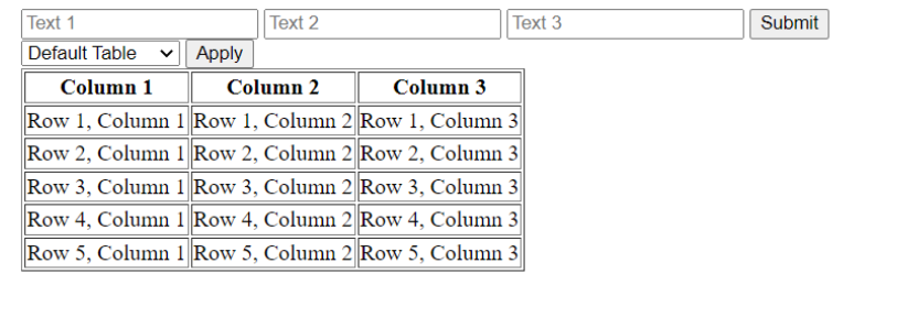 Solved Creating an HTML project with a table and form | Chegg.com