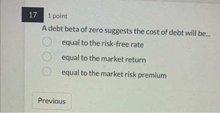 Solved tend to a compary's equity beta compared to Hamadx's | Chegg.com