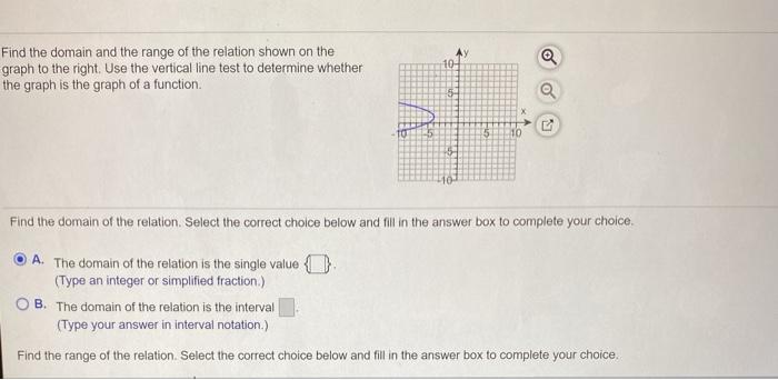 Solved @ Find the domain and the range of the relation shown | Chegg.com