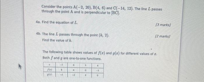 Solved Consider The Points A(−2,20),B(4,6) And C(−14,12). | Chegg.com