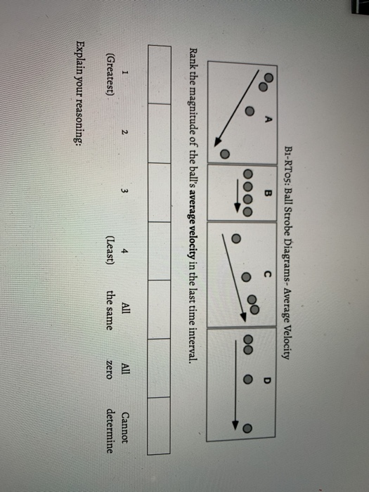 Solved B1RTOS Ball Strobe Diagrams Average Velocity с OO